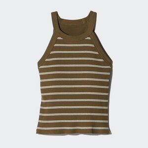 Uniqlo Crop Striped Sleeveless Tank Top